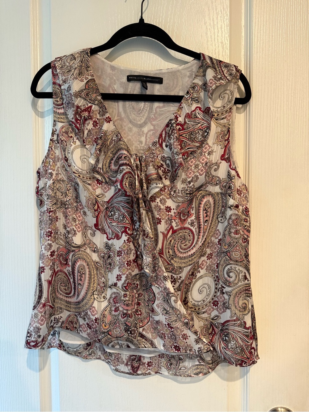 White House Black Market Paisley Top